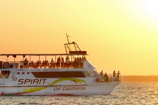 a small boat in a large body of water